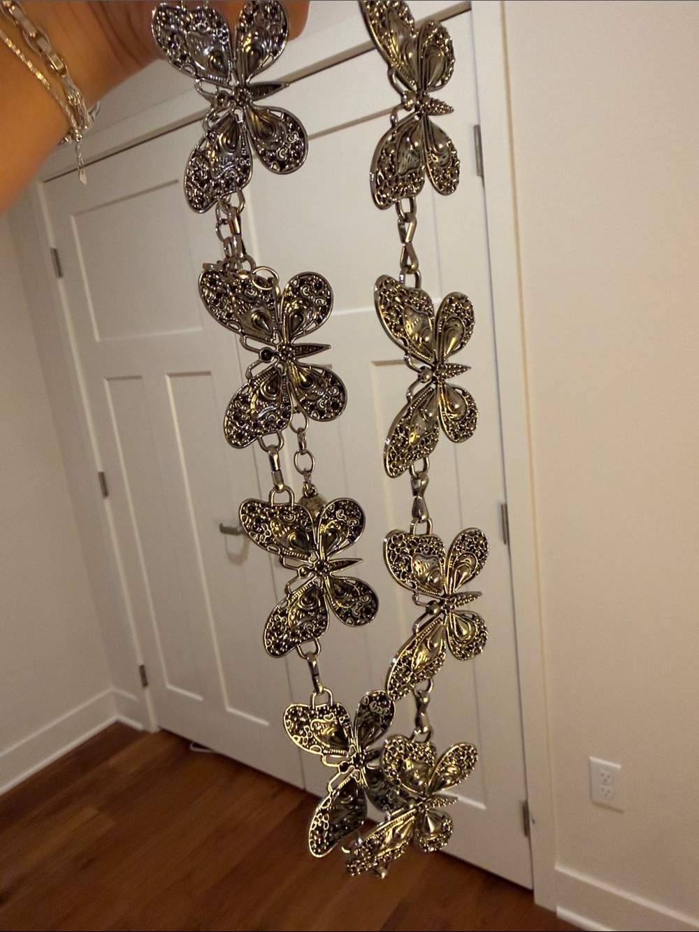 Silver Butterfly Link Belt/Necklace